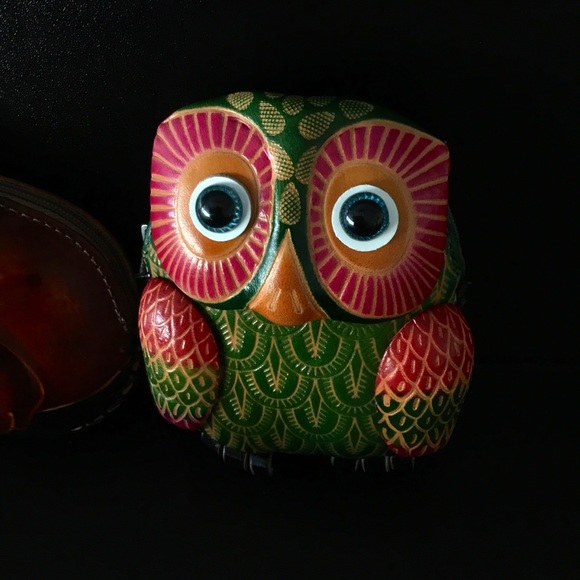 🐨HANDMADE LEATHER ZIP MINI BAGS🦉 - Picture 2 of 8